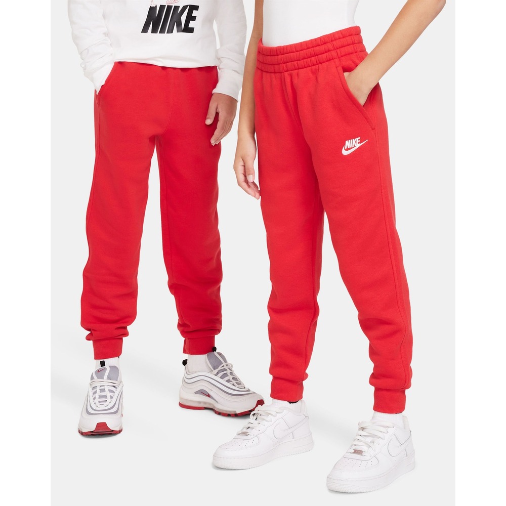 Nike Sportswear Club Fleece Kids Joggers Red Sweatpants Size Medium M